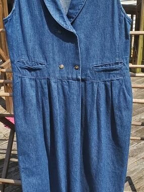 Sleeveless Denim Midi Dress - Classic Blue